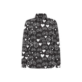 Bicycle Pattern Print Design 05 Women's Long Sleeve Polo Shirt