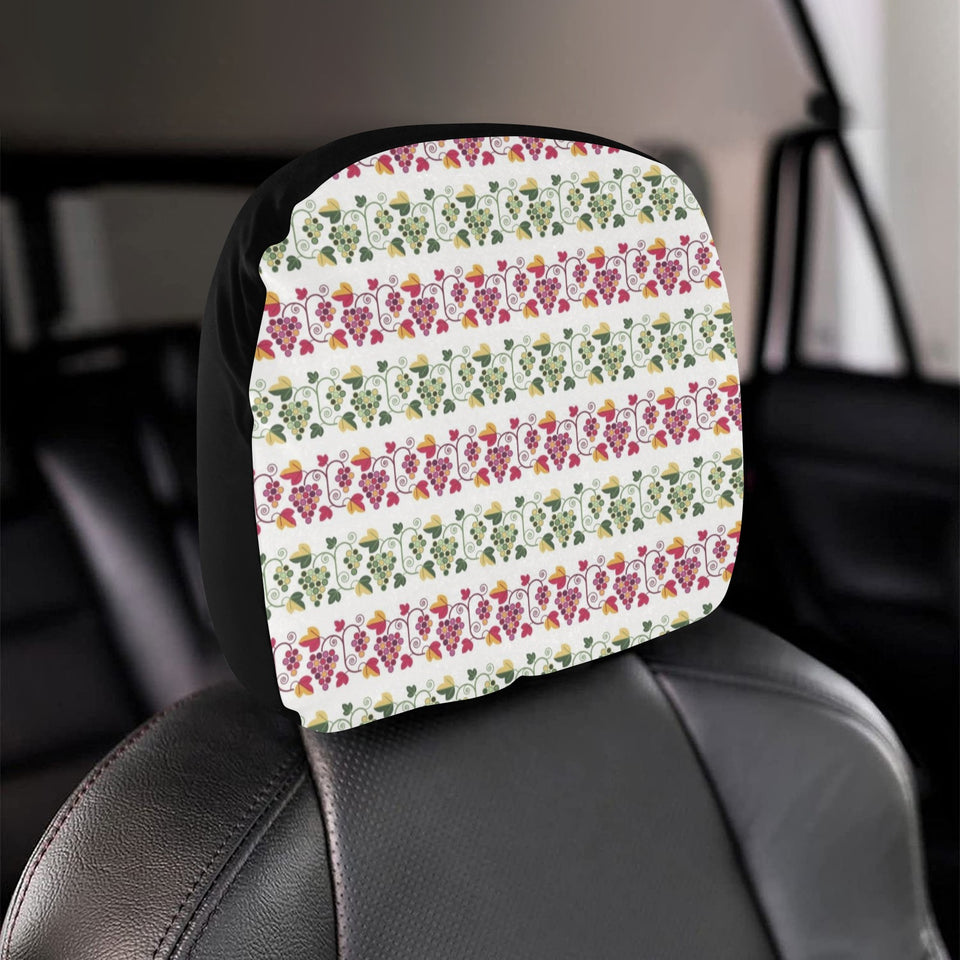 Grape Grahpic Decorative Pattern Car Headrest Cover