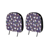 Rabbit Leaves Pattern Car Headrest Cover