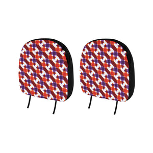 Boomerang Pattern Background Car Headrest Cover