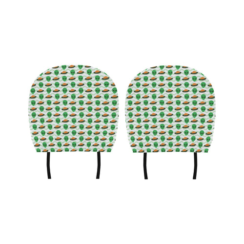 Alien Pattern Print Design 02 Car Headrest Cover