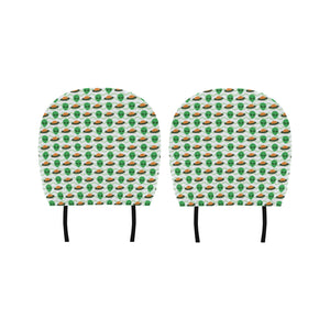 Alien Pattern Print Design 02 Car Headrest Cover