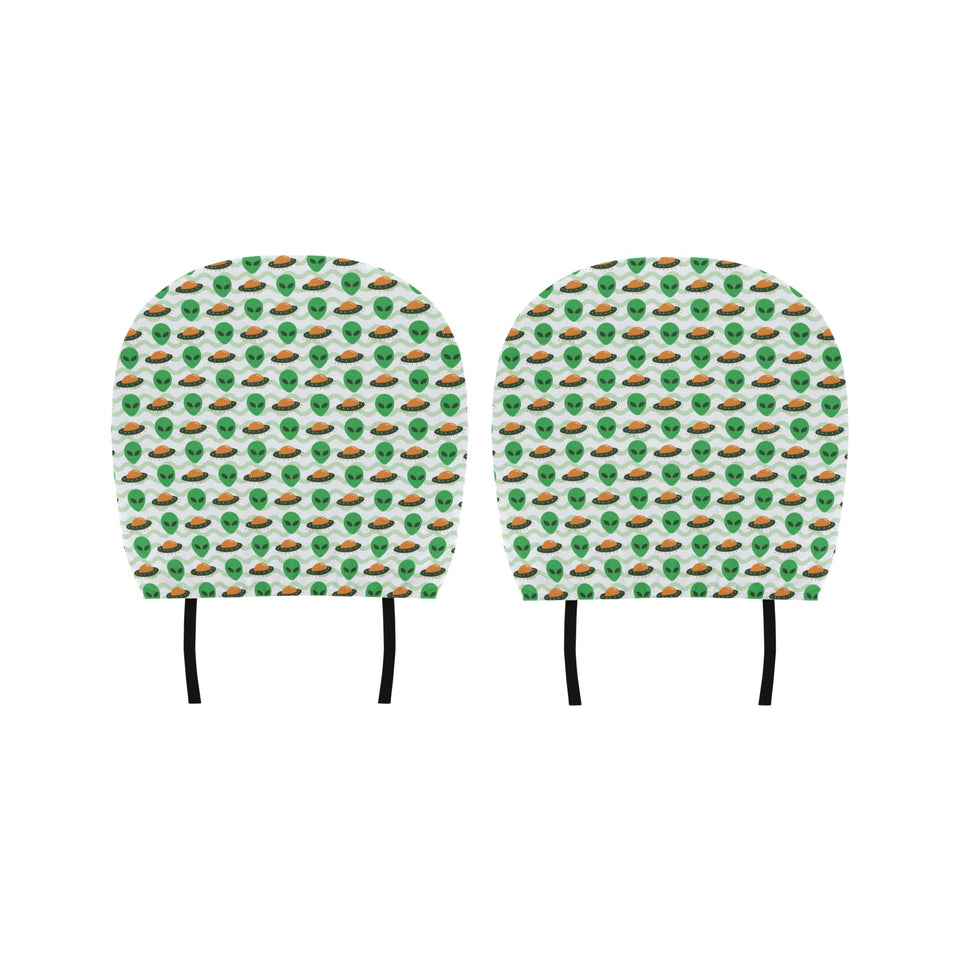 Alien Pattern Print Design 02 Car Headrest Cover