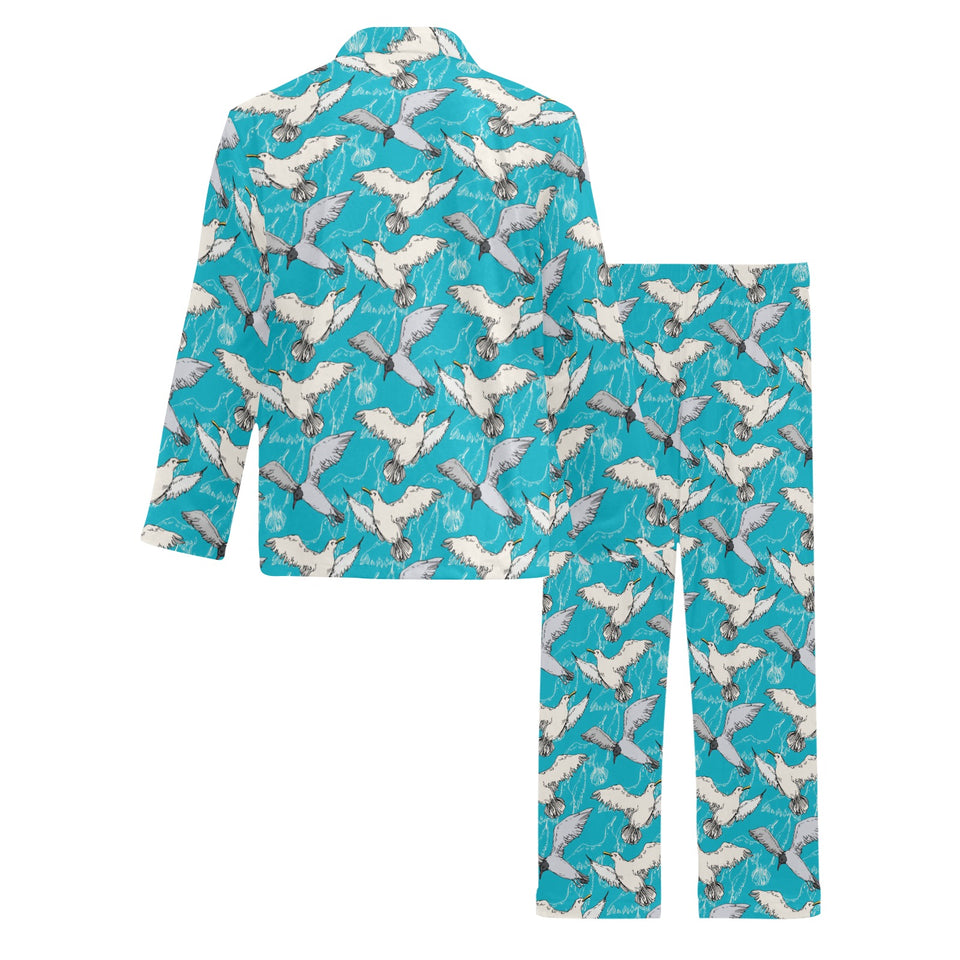 Seagull Pattern Print Design 03 Men's Long Pajama Set