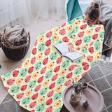 Ladybug Pattern Print Design 02 Blanket Robe with Sleeves