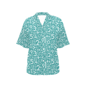 Math Pattern Print Design 05 Women's All Over Print Hawaiian Shirt