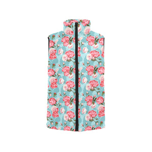 Rose Pattern Print Design 03 Men's Padded Vest