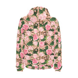 Rose Pattern Print Design 04 Men's Padded Hooded Jacket(ModelH42)