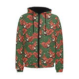 Squirrel Pattern Print Design 03 Men's Padded Hooded Jacket(ModelH42)