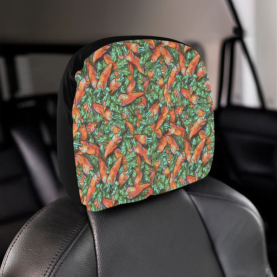 Carrot Pattern Print Design 04 Car Headrest Cover