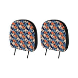 Goldfish Pattern Print Design 04 Car Headrest Cover