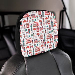 British Pattern Print Design 02 Car Headrest Cover