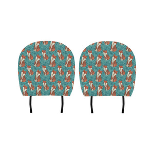 Fox Tribal Pattern Background Car Headrest Cover