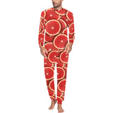 Sliced Grapefruit Pattern Background Men's All Over Print Pajama