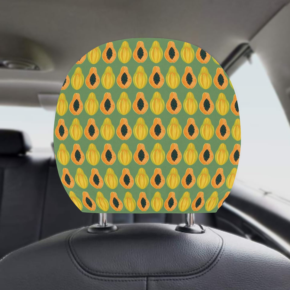 Papaya Pattern Background Car Headrest Cover