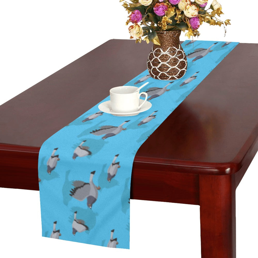 Pigeon Pattern Print Design 05 Table Runner