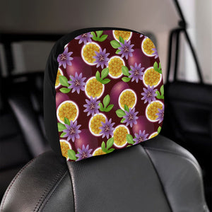 Passion Fruit Sliced Pattern Car Headrest Cover