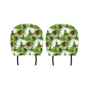 Green Red Frog Pattern Car Headrest Cover