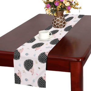 Hedgehog Pattern Print Design 04 Table Runner