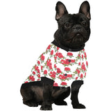 Rose Pattern Print Design 05 All Over Print Pet Dog Round Neck Fuzzy Shirt