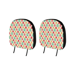 Ladybug Pattern Print Design 02 Car Headrest Cover