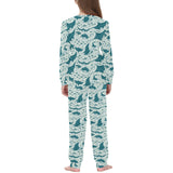 Stingray Pattern Print Design 01 Kids' Boys' Girls' All Over Print Pajama Set