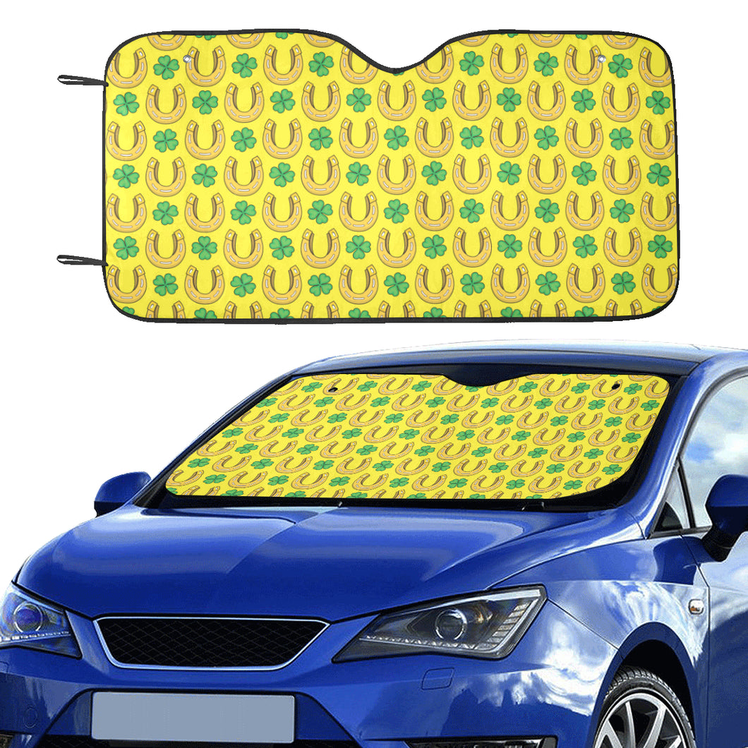 Horseshoes Pattern Print Design 01 Car Sun Shade