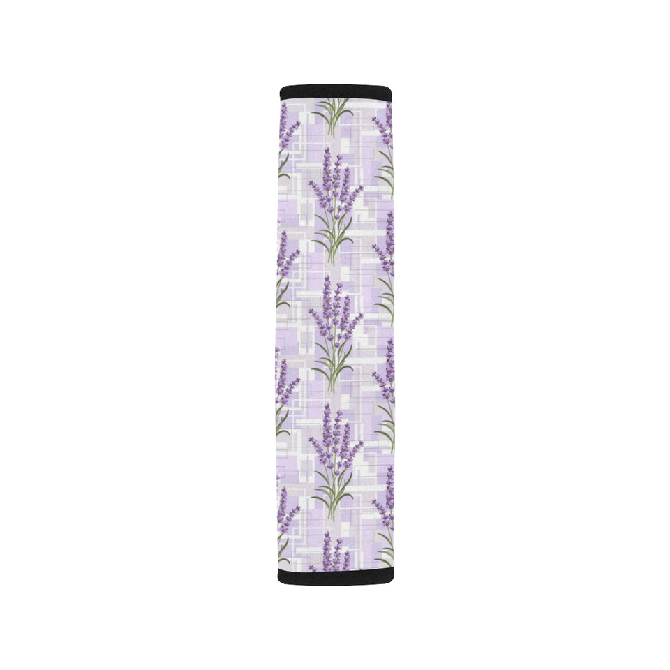 Lavender Pattern Theme Car Seat Belt Cover