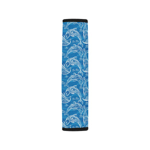 Dolphin Tribal Blue Pattern Car Seat Belt Cover