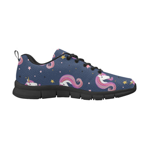 Unicorn Head Pattern Men's Sneakers Black