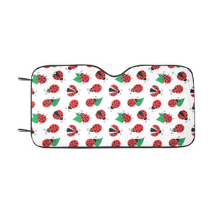 Ladybug Pattern Print Design 01 Car Sun Shade