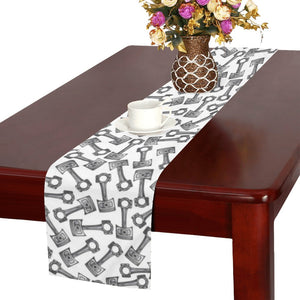 Engine Piston Pattern Print Design 01 Table Runner