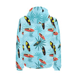 Surfboard Pattern Print Design 03 Men's Padded Hooded Jacket(ModelH42)