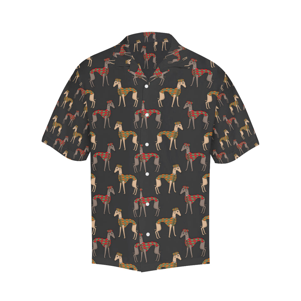 Greyhound Pattern Print Design 01 Men's All Over Print Hawaiian Shirt (Model T58)