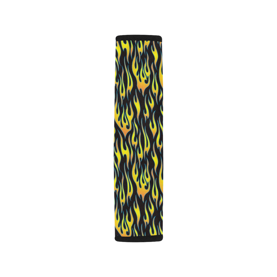 Flame Fire Pattern Background Car Seat Belt Cover