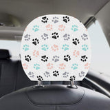 Dog Paws Pattern Print Design 02 Car Headrest Cover