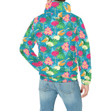 Pelican Pattern Print Design 03 Men's Padded Hooded Jacket(ModelH42)