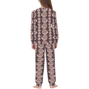 Snail Pattern Print Design 03 Kids' Boys' Girls' All Over Print Pajama Set