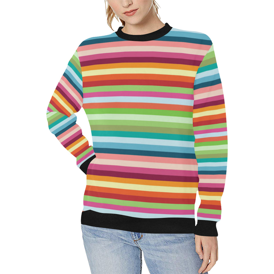 Rainbow Pattern Women's Crew Neck Sweatshirt