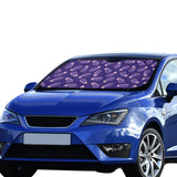 Eggplant Pattern Print Design 02 Car Sun Shade