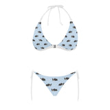 Sleep Boston Terrier Bone Pattern Sexy Bikinis Two-Pieces Swimsuits