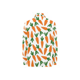 Carrot Pattern Print Design 05 Women's Long Sleeve Polo Shirt