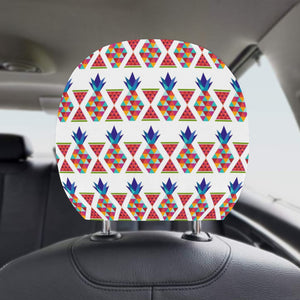 Geometric Pineapple Pattern Car Headrest Cover