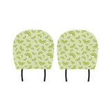 Kiwi Pattern Striped Background Car Headrest Cover