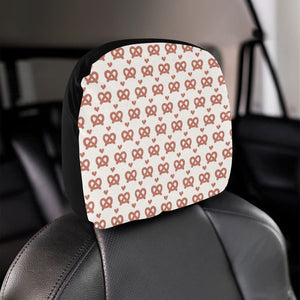 Pretzels Pattern Print Design 01 Car Headrest Cover