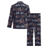 Bicycle Pattern Print Design 01 Men's Long Pajama Set