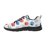 Dice Pattern Print Design 01 Women's Sneakers Black