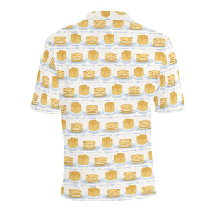 Pancake Pattern Print Design 01 Men's All Over Print Polo Shirt