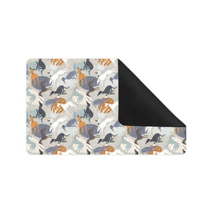 Greyhound Pattern Print Design 04 Doormat