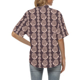 Snail Pattern Print Design 03 Women's All Over Print Hawaiian Shirt